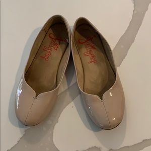 Nude Patent Leather Flats